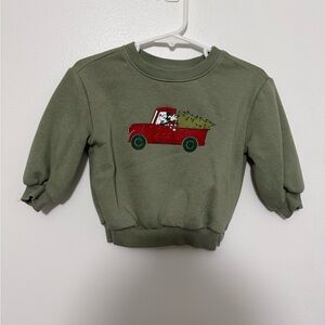Old Navy x Disney Mickey Christmas Green Sweatshirt